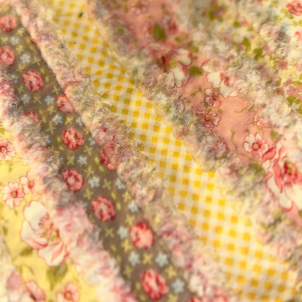 VTG Pottery Barn  💋Patchwork Quilted rug 30x42 115 NO TAG